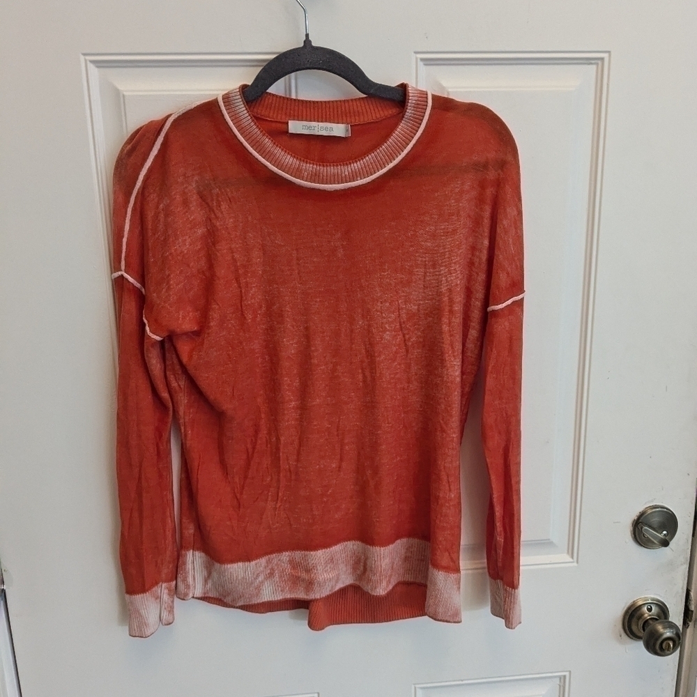 Mersea Orange Bamboo Cashmere Pullover